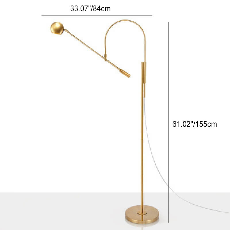 Modern Nordic Simple Hardware Spherical 1-Light Standing Floor Lamp