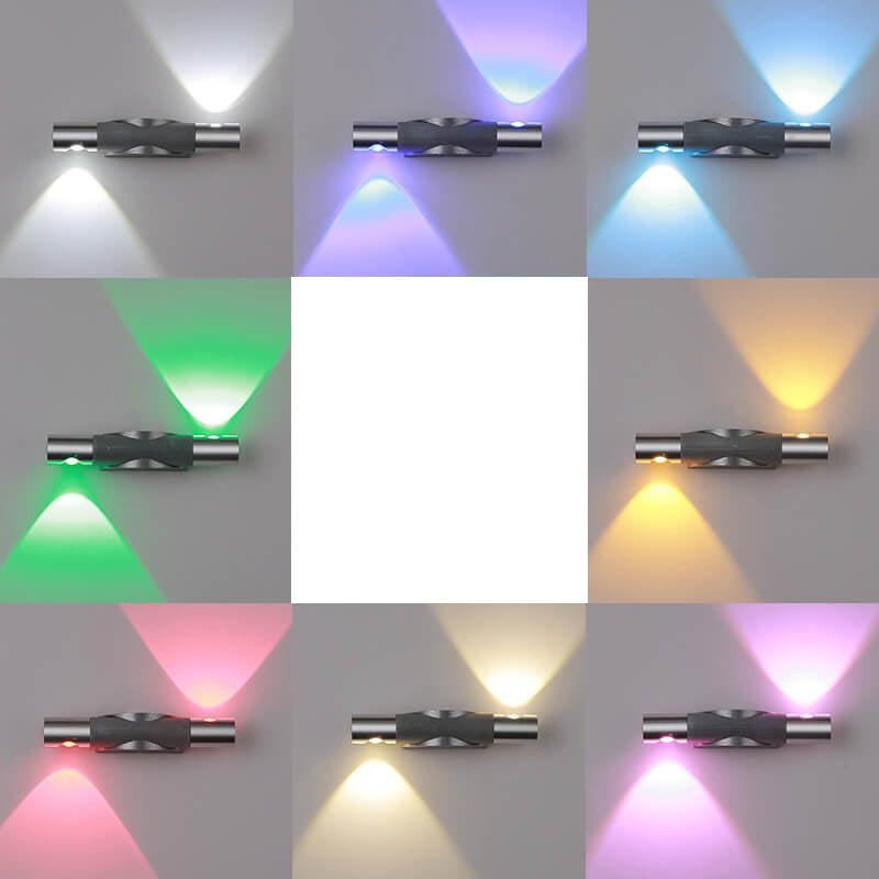 Lampe applique murale LED en aluminium rotative cylindrique moderne et créative 