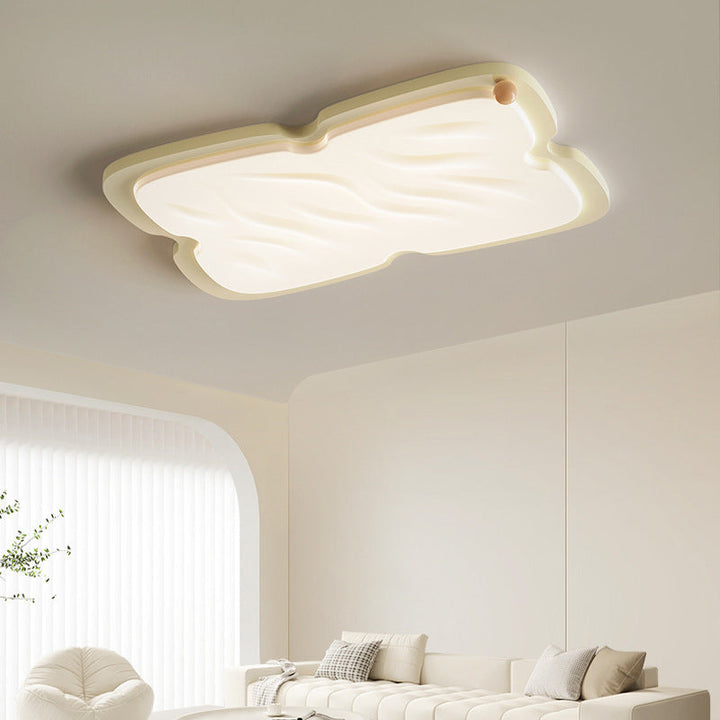 Moderne nordische Creme Biskuit PVC Schatten Hardware LED Unterputz Deckenleuchte für Schlafzimmer 