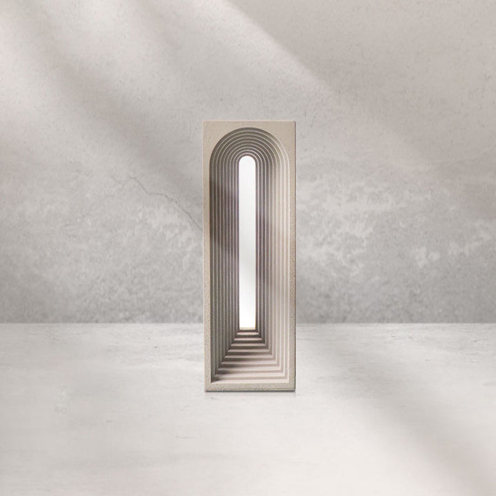 Moderne minimalistische rechteckige Zement-USB-LED-Tischlampe 