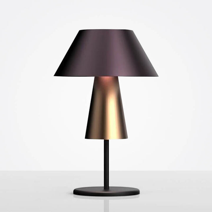 Modern Luxury Drum Cone Fabric Iron 1-Light Table Lamp for Bedroom