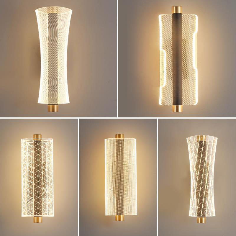 Applique murale LED en acrylique de style moderne mi-siècle pour chambre 
