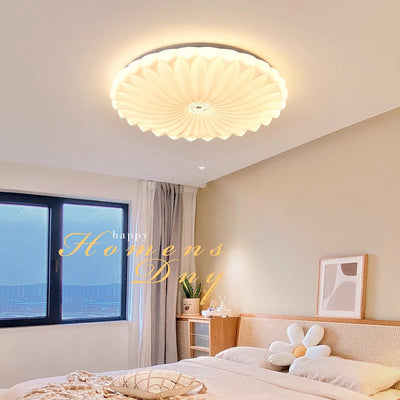 Luz de techo LED de montaje empotrado de girasol redondo minimalista moderno de hierro y PVC para sala de estar 