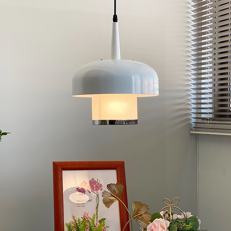 Nordic Vintage Dome Acrylic Shade 1-Light Pendant Light