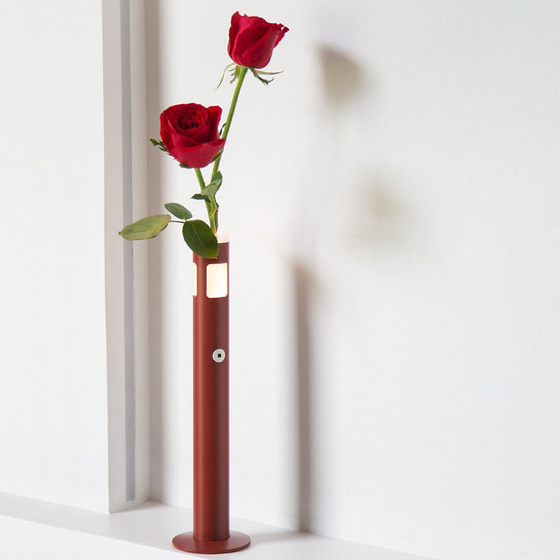 Lámpara de Mesa Decorativa LED Cilíndrica Creativa de Aluminio y Acrílico 