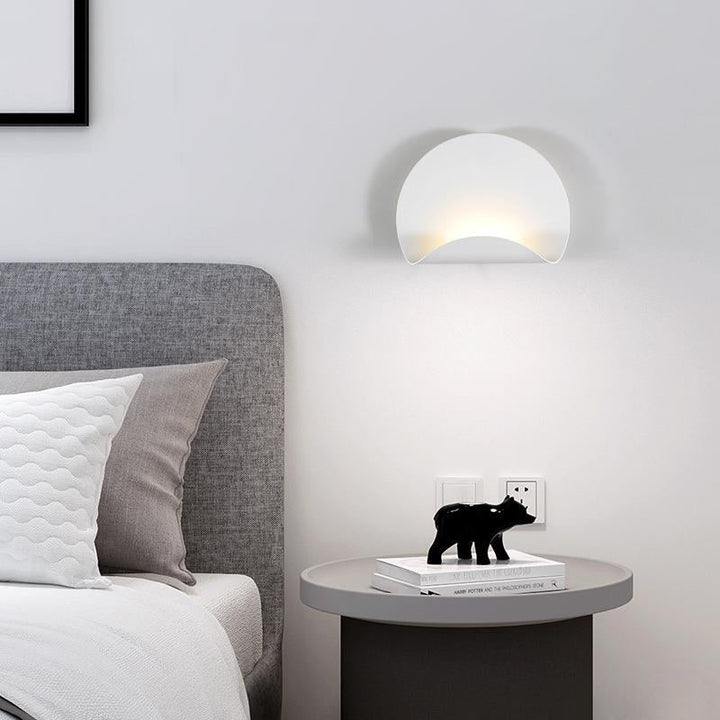 Applique murale LED en fer pliable en demi-cercle scandinave contemporain pour salon 