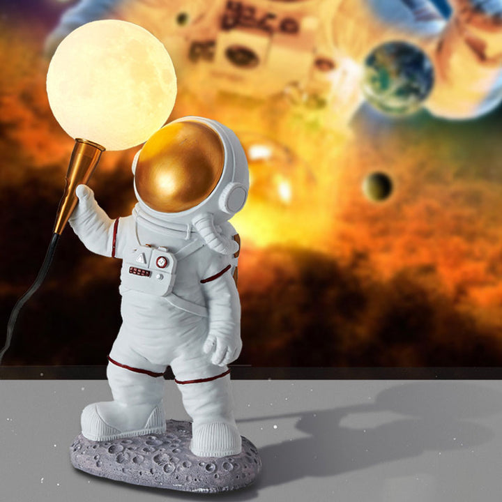 Zeitgenössische kreative Cartoon Astronaut Harz ABS 1-Licht Wandleuchte Lampe für Schlafzimmer 