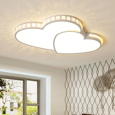 Plafonnier LED en cristal acrylique et fer minimaliste moderne pour chambre à coucher 