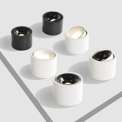 Moderner minimalistischer runder Strahler, verstellbare LED-Deckenleuchte 