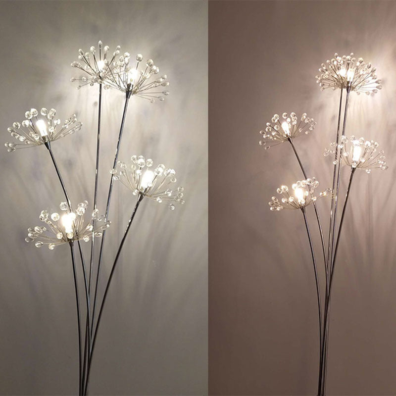 Zeitgenössische skandinavische Löwenzahn-Eisen 3/5 Stehende Stehlampe für Wohnzimmer 