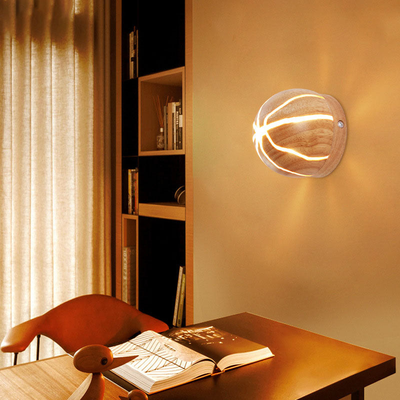 Moderne minimalistische geometrische Quader geknackt Holzmaserung LED Wandleuchte Lampe für Wohnzimmer 