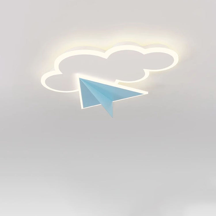Moderne Art Deco Kinder Eisen Acryl Wolke Flugzeug LED Unterputz Deckenleuchte für Schlafzimmer 