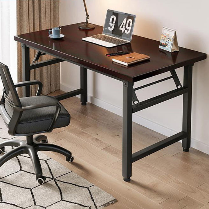 Bureaux rectangulaires en MDF acier de simplicité moderne pliables pour bureau à domicile 