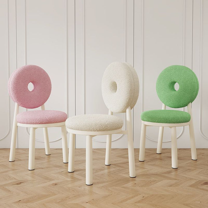 Chaise de salle à manger contemporaine en laine d&