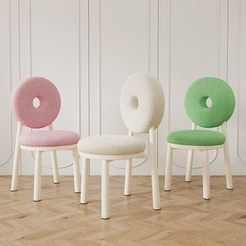 Chaise de salle à manger contemporaine en laine d&