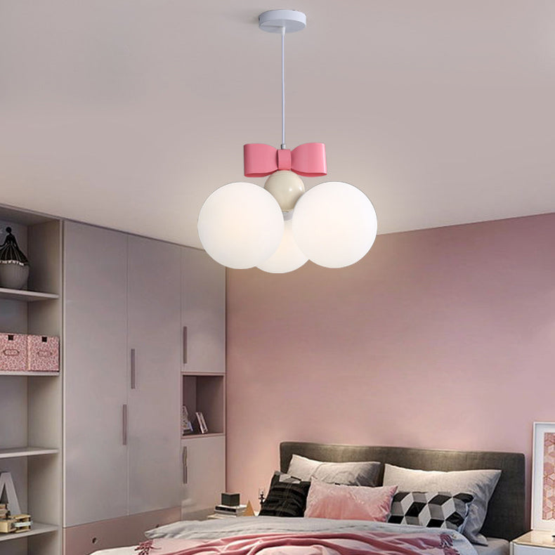 Modernes minimalistisches Bogen-rundes Eisen-Harz-1/3-Licht-Pendellicht für Schlafzimmer 