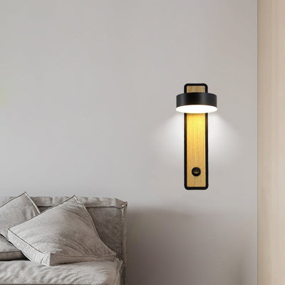 Applique Murale LED Rotative Rectangle en Aluminium Géométrique de Simplicité Contemporaine pour Chambre 