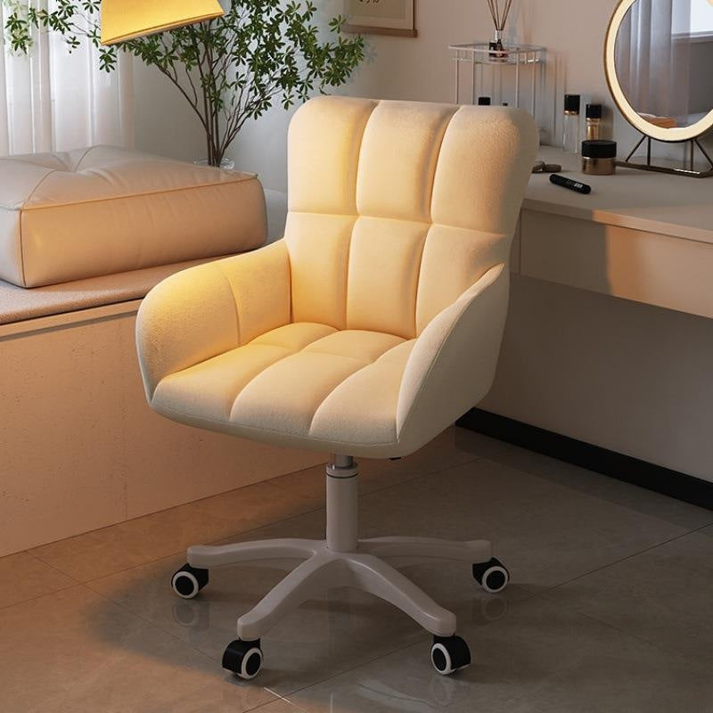 Moderner minimalistischer quadratischer Gitter-Samt-Edelstahl-Schreibtischstuhl mit Rückenlehne und Armlehne für das Home Office 