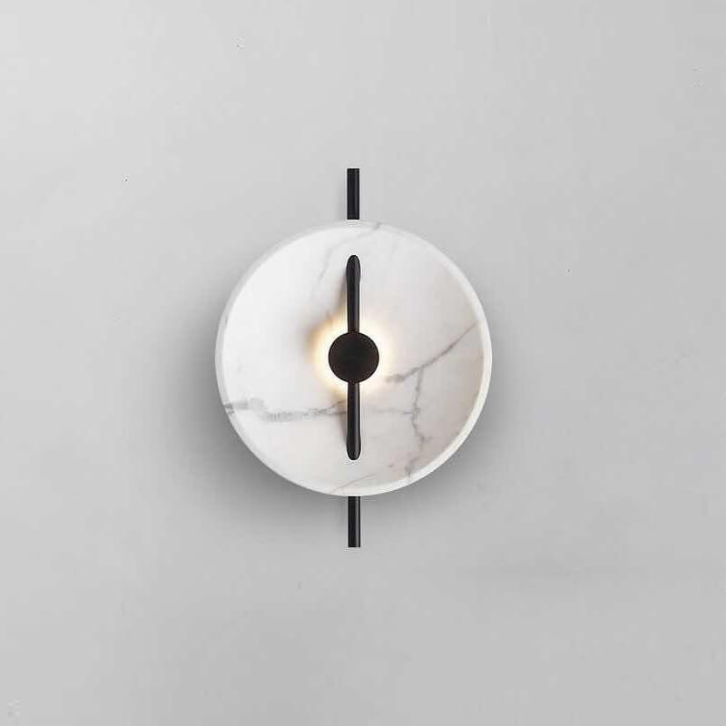 Aplique de pared LED de hierro y mármol redondo minimalista moderno escandinavo 