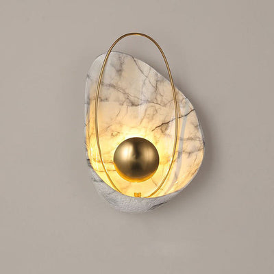 Contemporary Scandinavian Shell Resin Metal LED Wall Sconce Lamp For Living Room