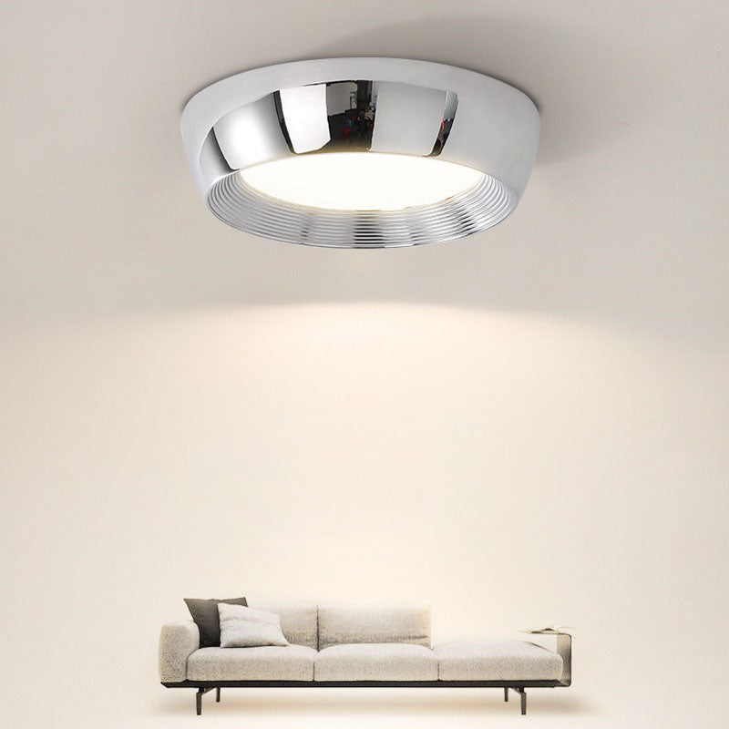 Modern Simplicity Hardware Round LED Flush Mount Ceiling Light For Bedroom