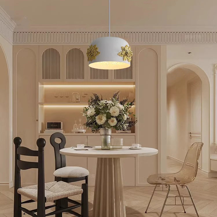 Moderne Art Deco Zylinder Eisen Harz 1-Licht Pendelleuchte für Schlafzimmer 