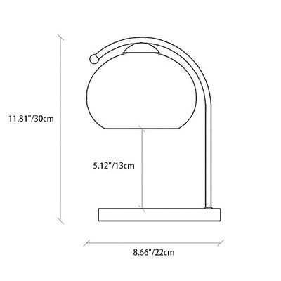 Moderne minimalistische ovale Massivholz Eisenglas 1-Licht Aroma Melt Wax Tischlampe für Schlafzimmer 