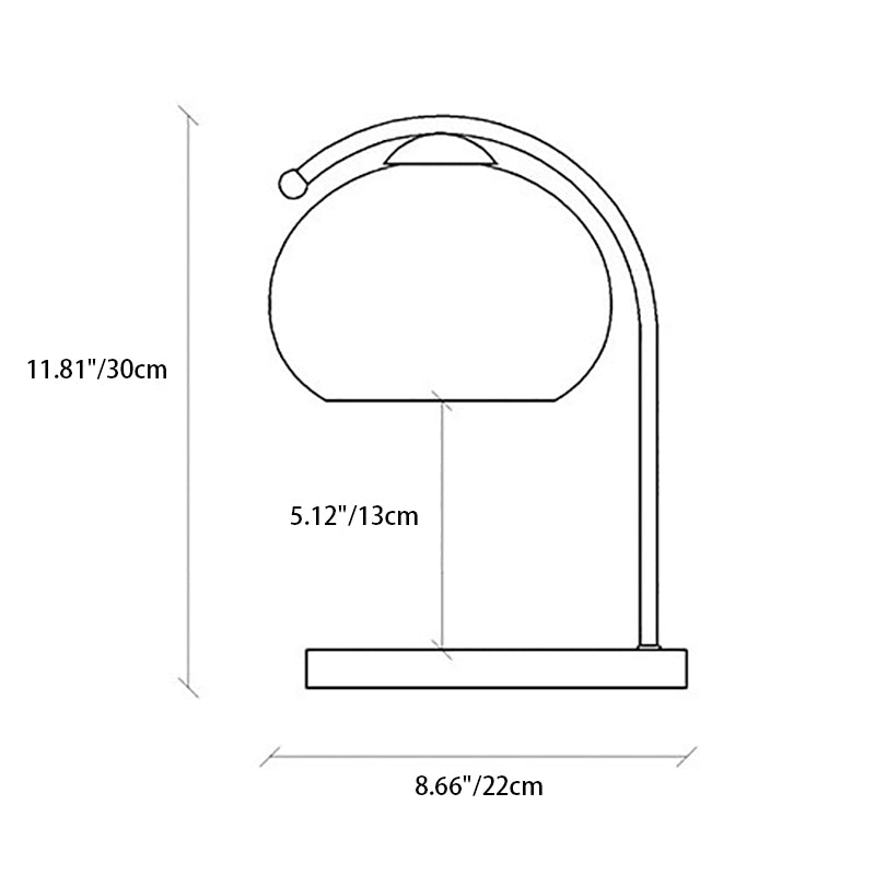 Moderne minimalistische ovale Massivholz Eisenglas 1-Licht Aroma Melt Wax Tischlampe für Schlafzimmer 