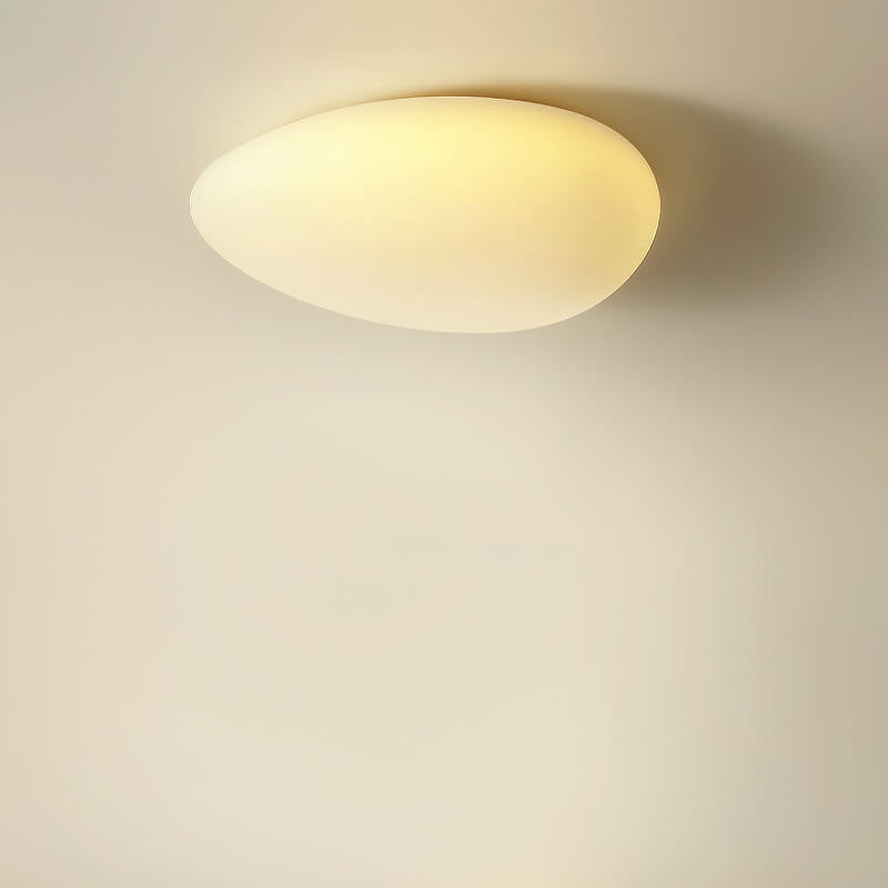 مصباح سقف LED بتصميم إسكندنافي بسيط مع غطاء مصباح على شكل حصى 