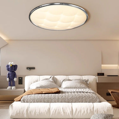 Luz de techo LED empotrada de PVC de hierro con celosía redonda minimalista moderna para dormitorio 