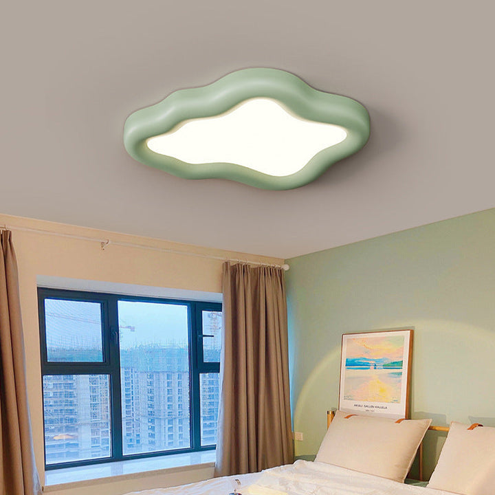 Moderne minimalistische LED-Deckenleuchte aus Harz und Acryl in Wolkenform für das Wohnzimmer 