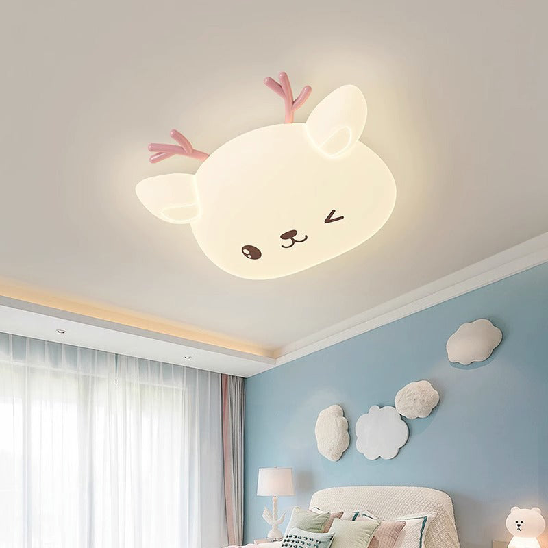 Lumière de Plafond LED Encastrée Moderne Simplicité Enfant Fer PE Cerf Elliptique Pour Chambre 