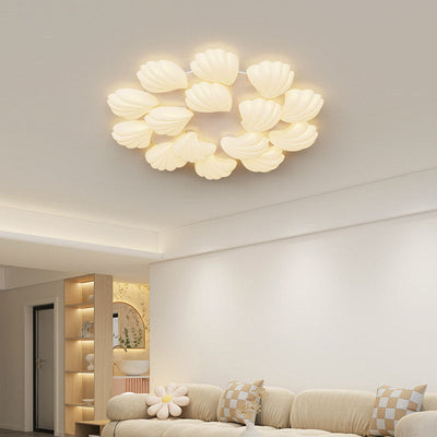 Luz de techo empotrada LED de hierro PE de concha minimalista moderna para dormitorio 