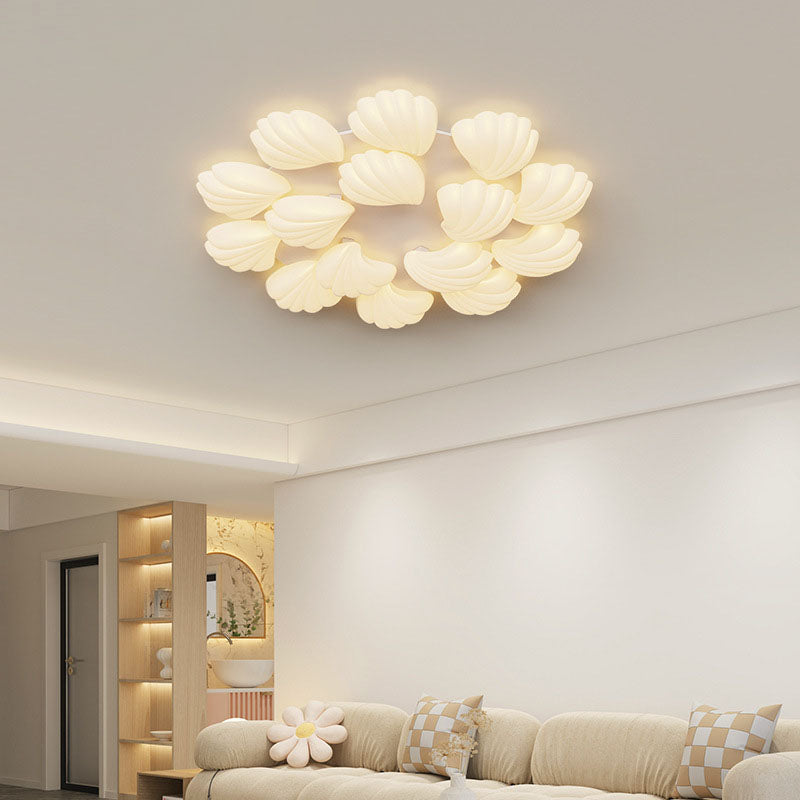 Luz de techo empotrada LED de hierro PE de concha minimalista moderna para dormitorio 