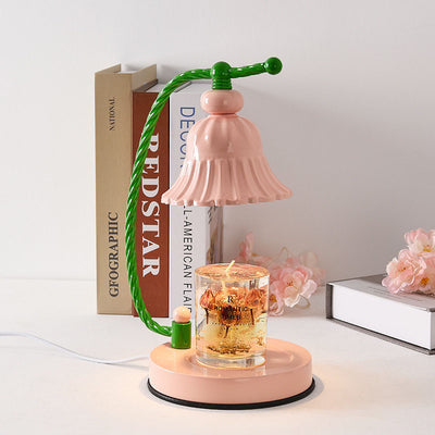 Moderne kreative Hardware Tischlampe in Blumenform mit 1 Licht für schmelzendes Wachs 