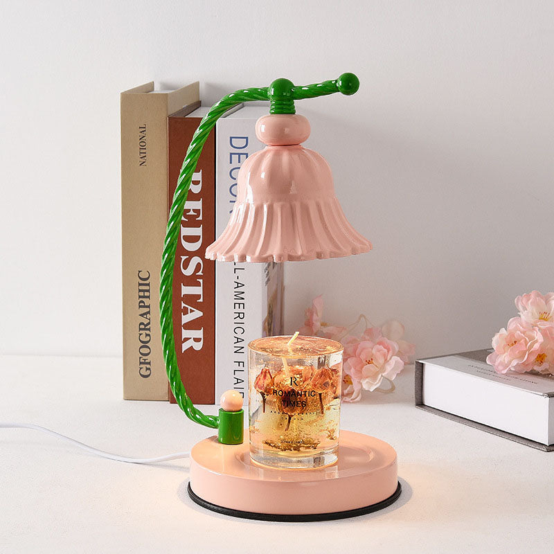 Moderne kreative Hardware Tischlampe in Blumenform mit 1 Licht für schmelzendes Wachs 