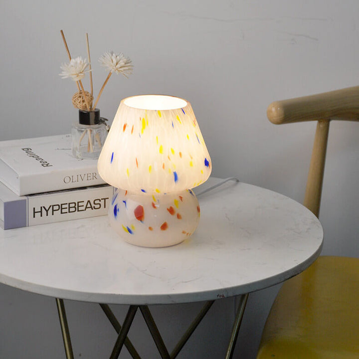 Moderne kreative Aquarell-Pilz-Glas 1-Licht-Tischlampe 