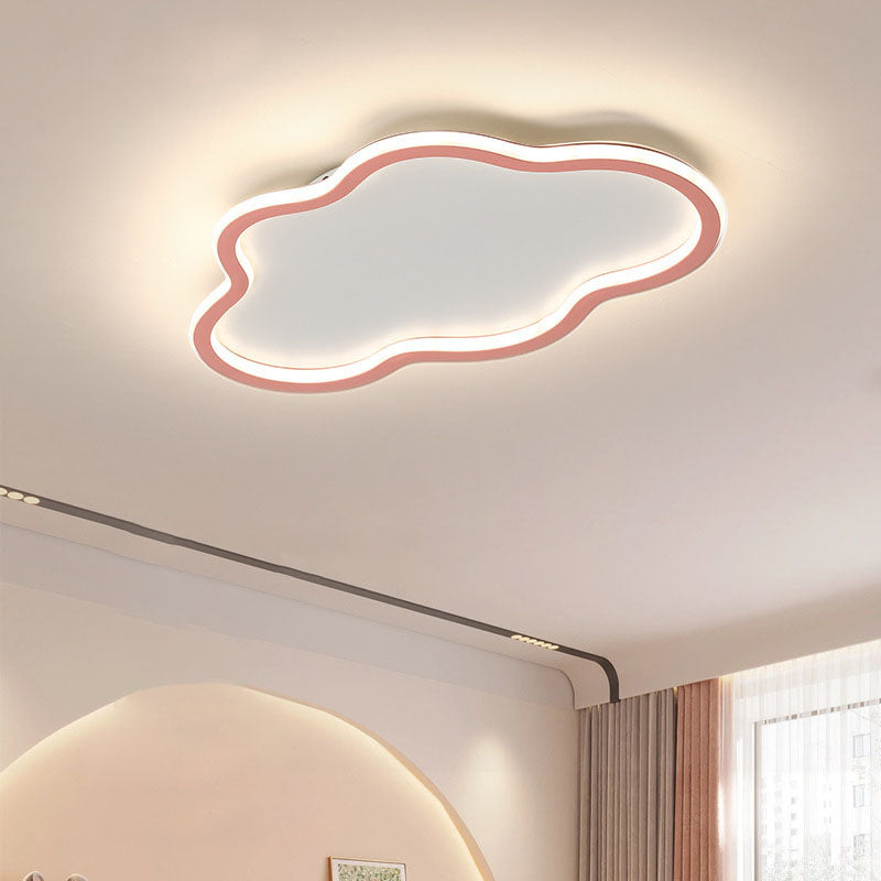 Luz de techo LED empotrada de hierro acrílico nublado minimalista moderno para dormitorio 