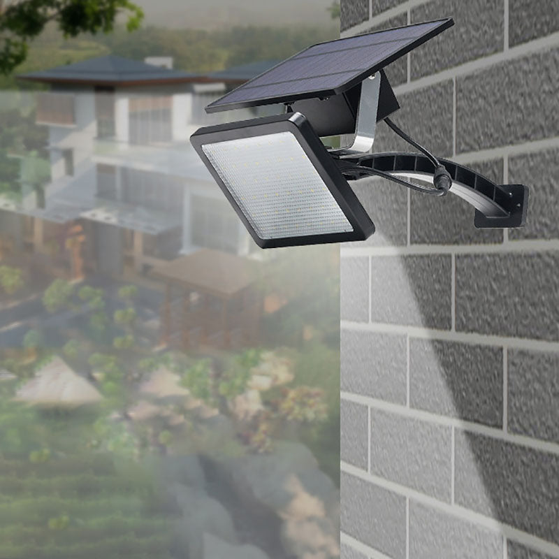 Lampe murale LED carrée en plastique solaire minimaliste moderne pour jardin 