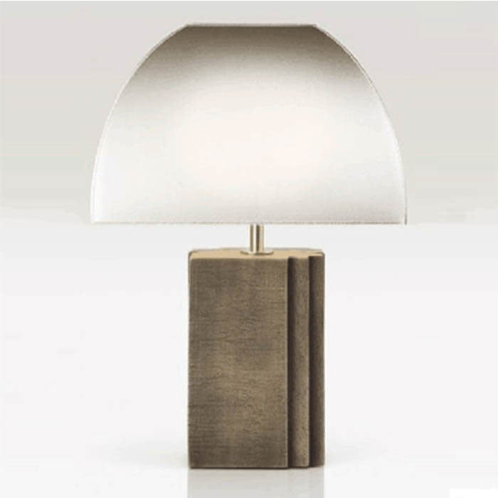 Lámpara de Mesa de 1 Luz con Base de Resina de Tela Gradiente Transicional Moderna para Dormitorio 