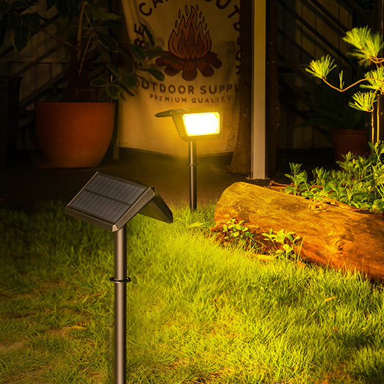 Zeitgenössisches industrielles ABS PC wasserdichtes LED-Rasen-Einsatz-Solarlicht für Patio im Freien 