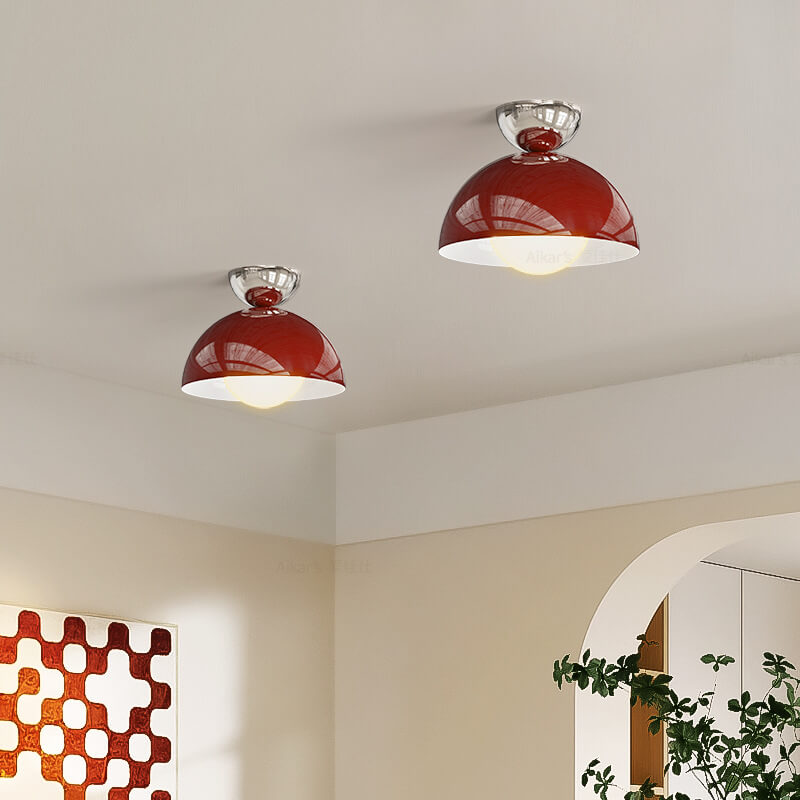 Éclairage encastré semi-circulaire moderne et simple en fer forgé à 1 lumière 