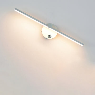 Modern Minimalist Aluminum Strip Acrylic LED Rotatable Touch Dimmer Wall Sconce Lamp For Bedroom