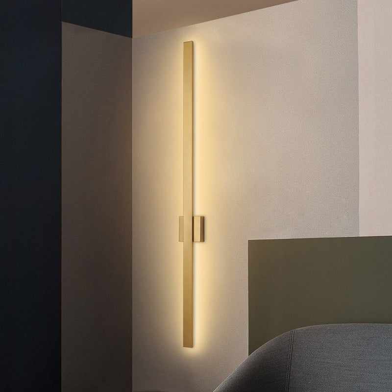 Moderne minimalistische lange Streifen Eisen Acryl LED Wandleuchte Lampe für Wohnzimmer 