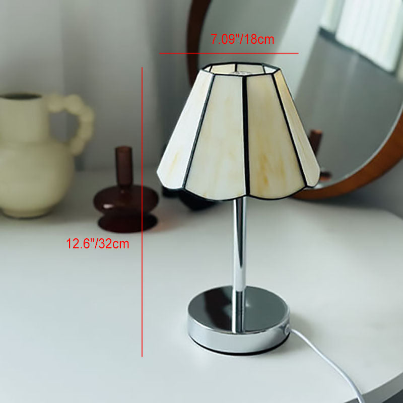 Nordic Minimalist Decorative Glass Umbrella 1-Light Table Lamp