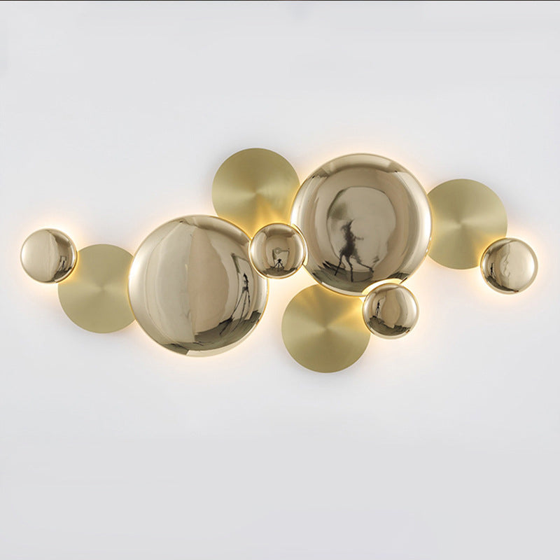 Moderne Luxus Metall Runde LED Wand Leuchte Lampe Für Wohnzimmer 