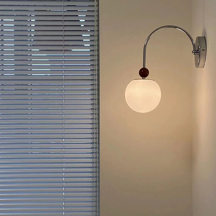 Lampe murale moderne minimaliste en fer et verre à une lumière pour salon 