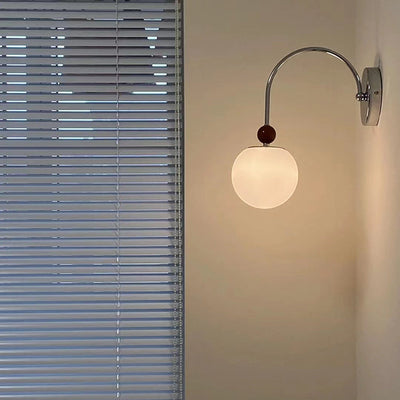 Moderne minimalistische runde Kugel Eisen Glas 1-Licht Wandleuchte Lampe für Wohnzimmer 