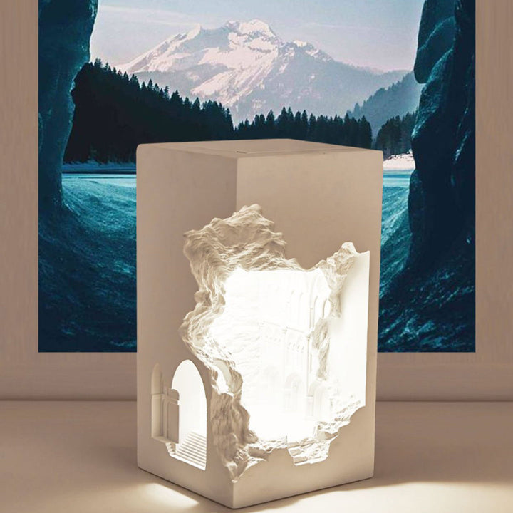 Moderne minimalistische rechteckige Gips vertiefte 1-Licht Wandleuchte Lampe für Wohnzimmer 