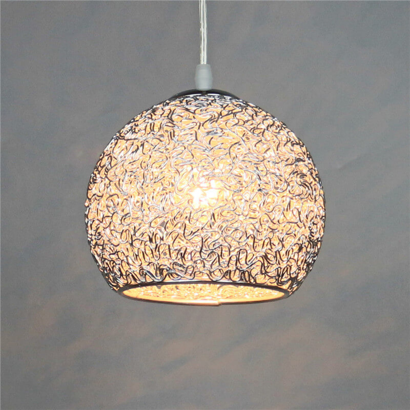 Zeitgenössische kreative Aluminium-Makronen-Rundpendelleuchte mit 1 Licht für das Wohnzimmer 